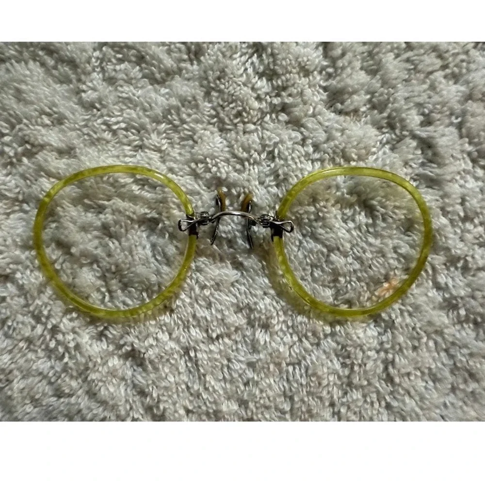Vintage Dr‎ EL Yates Optometrist Macys Eyeglasses Case Round Glasses Frames Only